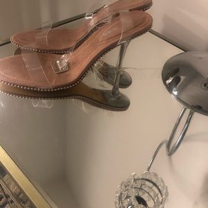 New glass strap up stiletto